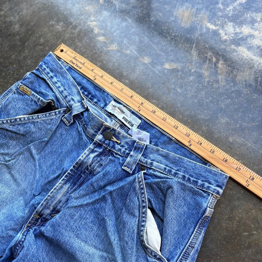 Levi Strauss Signature Workwear Carpenter Jeans Mens 32x30 Blue Denim Utility - Picture 4 of 6